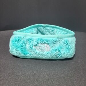 The North Face Cozy Fleece Headband Ear Warmer Aqua Teal Embroidered Logo Women